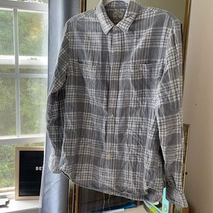 Long Sleeve Flannel, JCrew, light gray plaid